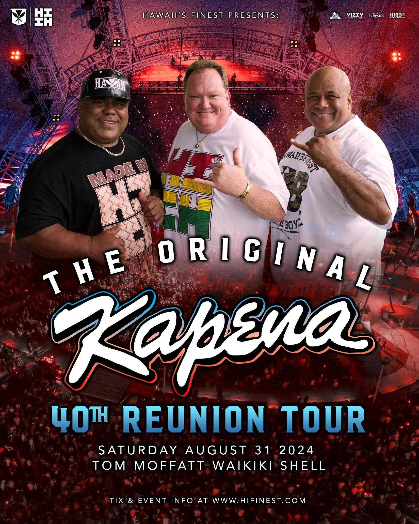 OAHU] The Original Kapena 40th Reunion Tour — Hawaii's Finest